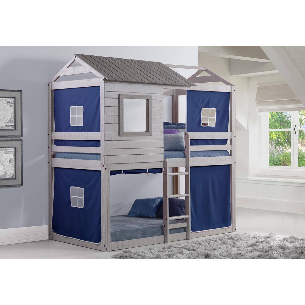 Jackson Fort Bunk Bed with Blue Tent