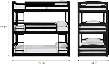 Dominic Triple Bunk Bed Custom Kids Furniture