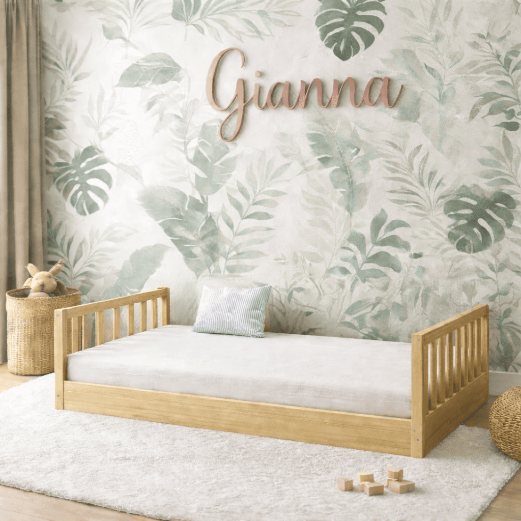 Gianna Toddler Floor Bed Converted into a twin size bed with headboard and footboard only