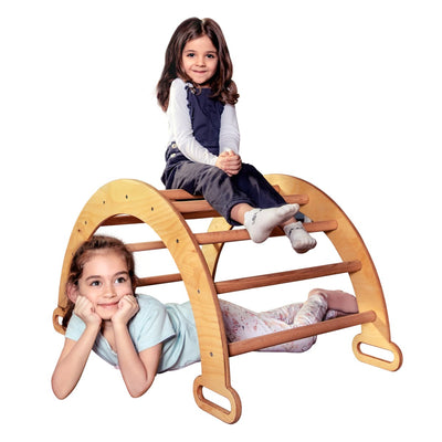 Climbing Arch & Rocker Balance - Montessori Climbers for Kids 1-7 y.o. – Beige Goodevas