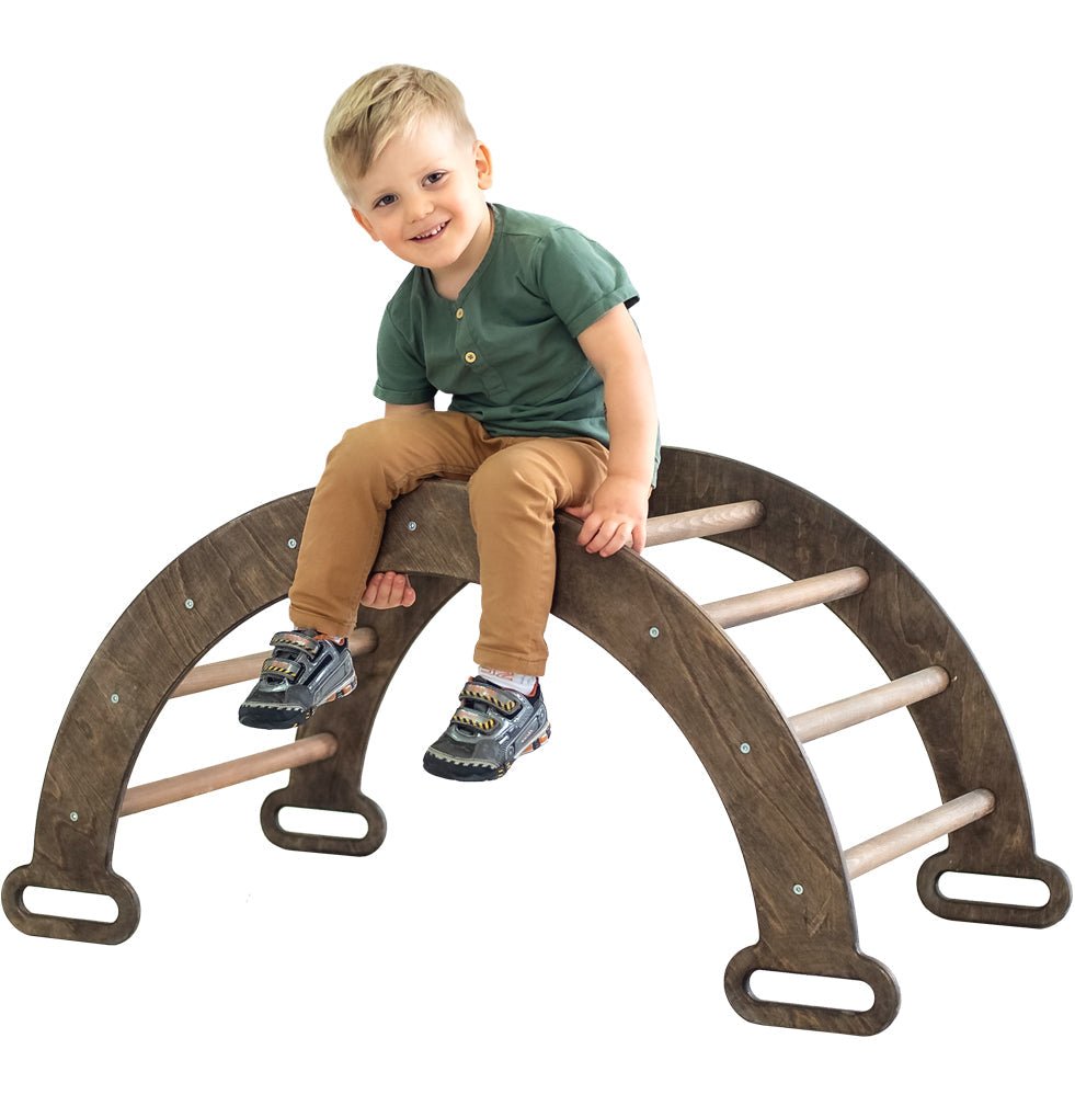 Climbing Arch & Rocker Balance - Montessori Climbers for Kids 1-7 y.o. – Beige Goodevas