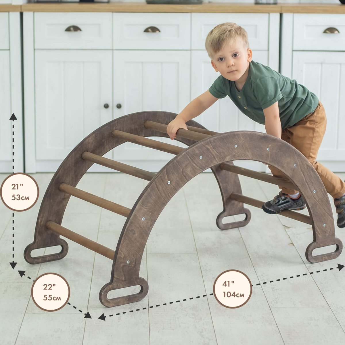 Climbing Arch & Rocker Balance - Montessori Climbers for Kids 1-7 y.o. – Chocolate Goodevas