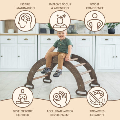 Climbing Arch & Rocker Balance - Montessori Climbers for Kids 1-7 y.o. – Chocolate Goodevas