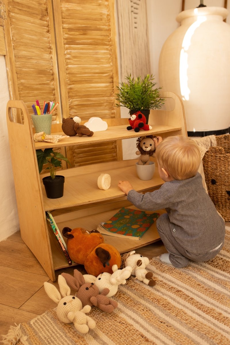 Montessori Wooden Toy Shelf Goodevas