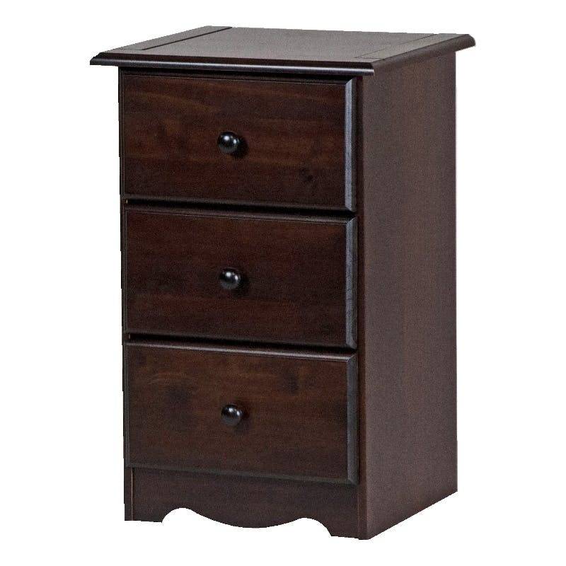Amara Cappuccino Nightstand with Drawers Custom Kids Furniture