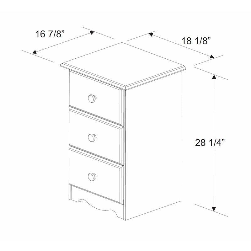 Amara Cappuccino Nightstand with Drawers Custom Kids Furniture