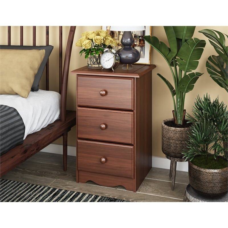 Amara Mocha Nightstand with Drawers Custom Kids Furniture