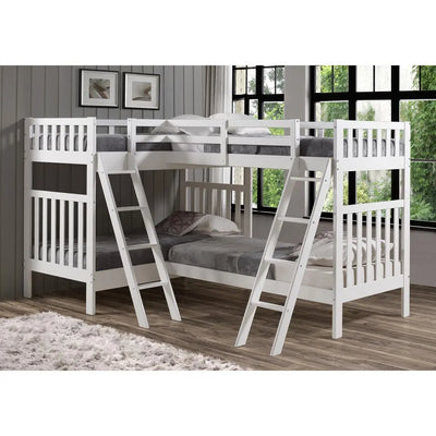 Bellamy Quad Bunk Beds in White Custom Kids Furniture