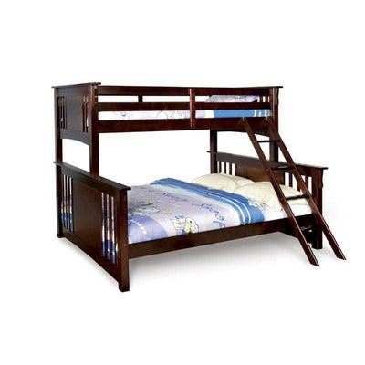 Christian Cappuccino Twin XL over Queen Bunk Bed Custom Kids Furniture