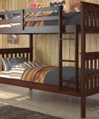 Mason Cappuccino Twin Bunkbed Custom Kids Furniture