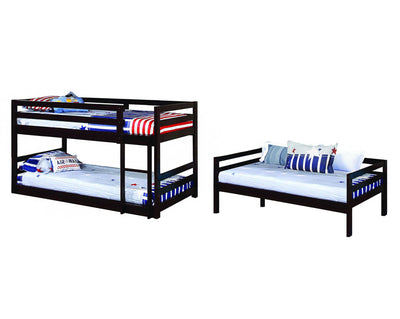 Nicholas Cappuccino Convertible Triple Bunk Bed Custom Kids Furniture