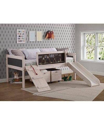 Oliver Low Loft Bed with Slide Custom Kids Furniture