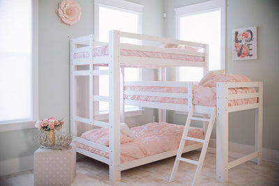 Sydney L-Shaped Triple Bunk Bed in White Custom Kids Furniture