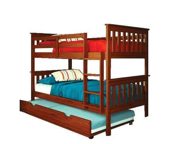William Bunk Bed for Kids with Trundle Custom Kids Furniture