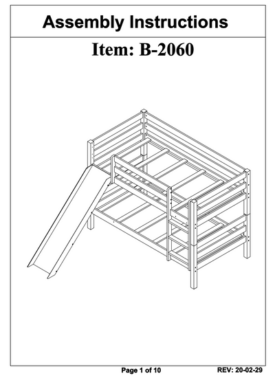 Bunk Bed with Slide Assembly Instructions
