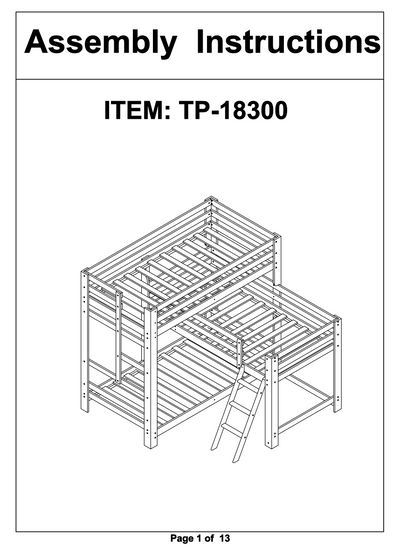 Assembly Instructions for the Sydney Triple Bunk Bed