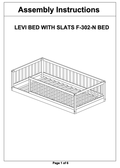Assembly Instructions for Levi Montessori Floor Bed with Rails
