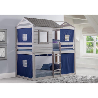 Jackson Fort Bunk Bed with Blue Tent