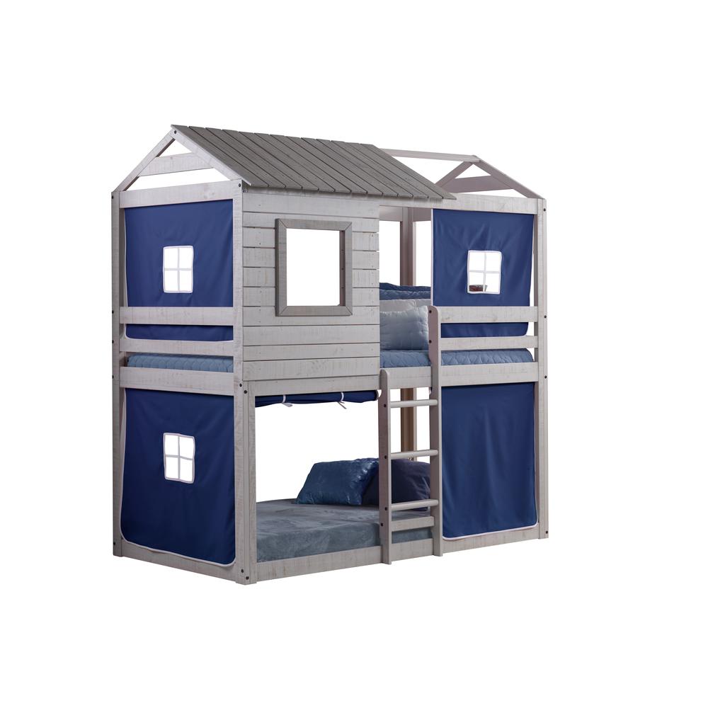 Jackson Fort Bunk Bed with Blue Tent