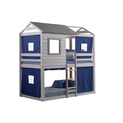 Jackson Fort Bunk Bed with Blue Tent