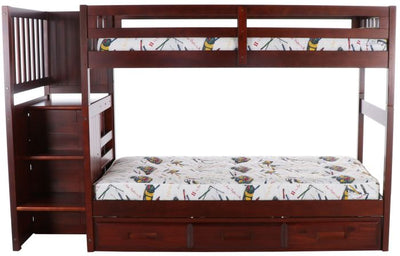 Layla Bunk Bed with Stairs and Storage Drawers Custom Kids Furniture