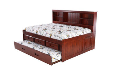 Grace Full Daybed with Bookcase Headboard, Trundle & Storage