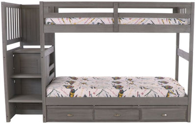 Layla Bunk Bed with Stairs and Storage Drawers Custom Kids Furniture