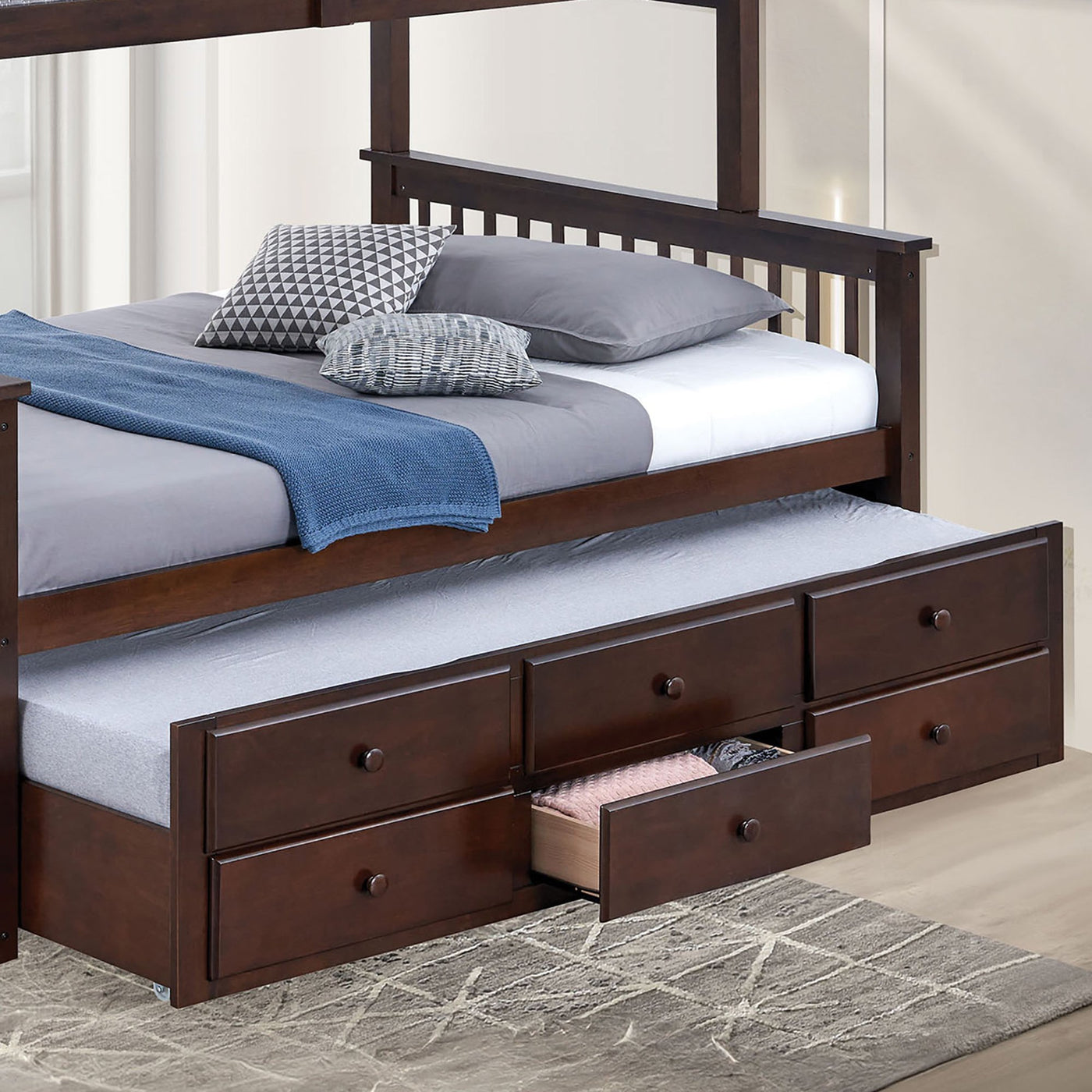 Penelope Twin over Full Captains Bunk Bed