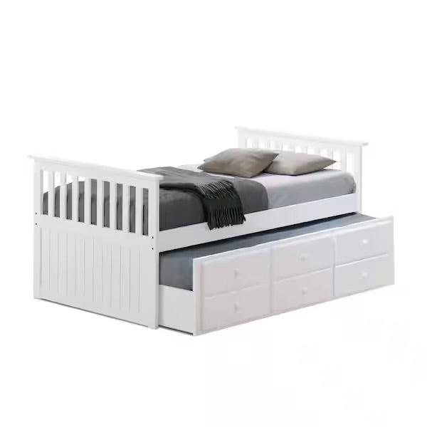Brinley Captains Bed with Trundle and Storage