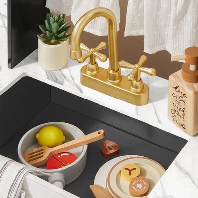 Tiny Land® Trendy Black Style Play Kitchen Tiny Land