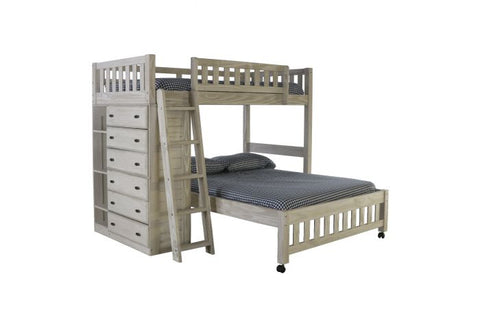 
  
	
    
	
    Camilla L-Shaped Triple Bunk Bed with Dresser