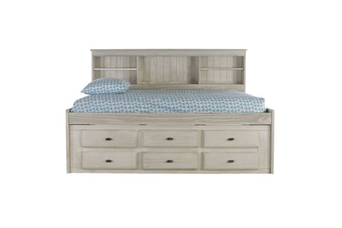 Claire Distressed Full Size Day Bed with Storage