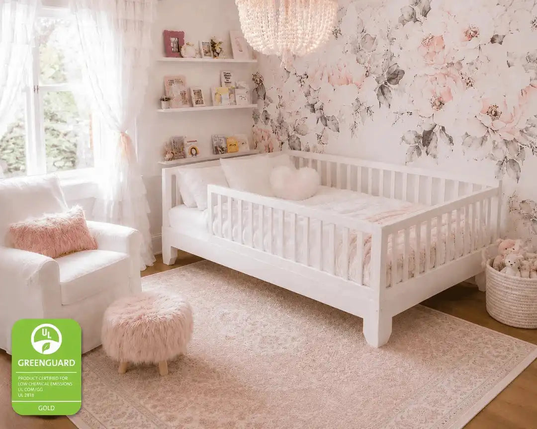 Luca Montessori Floor Bed With Rails or Gate | Twin, Twin XL & Full