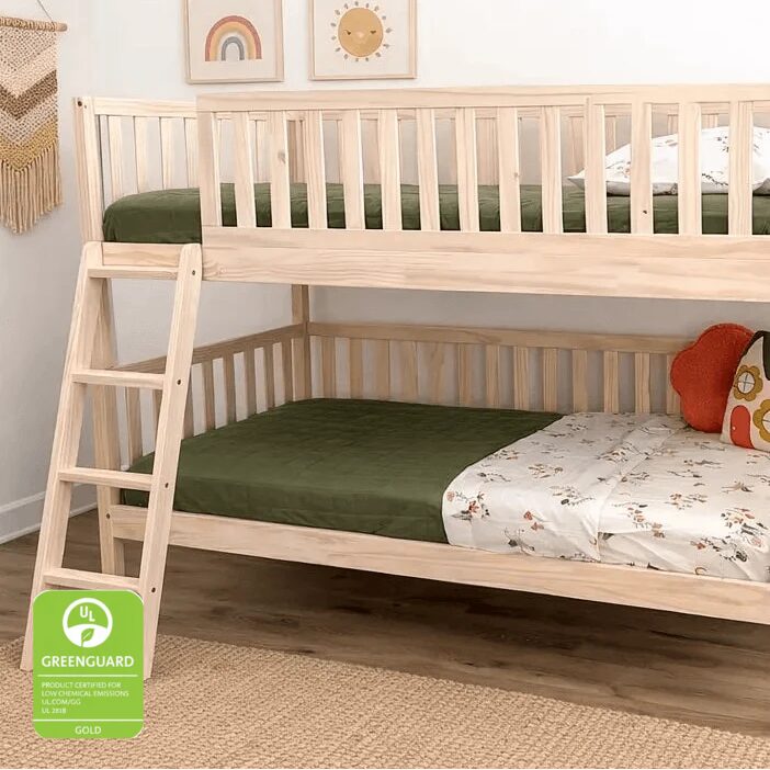 Luca Montessori Floor Bed Natural Conversion Bunkbed Kit for Children that’s Greenguard Gold certified 