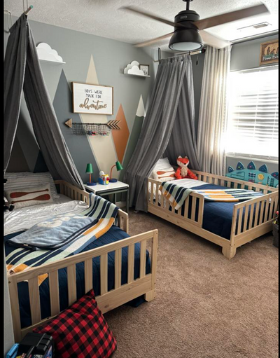 Luca Montessori Toddler Bed | Floor Bed with Rails