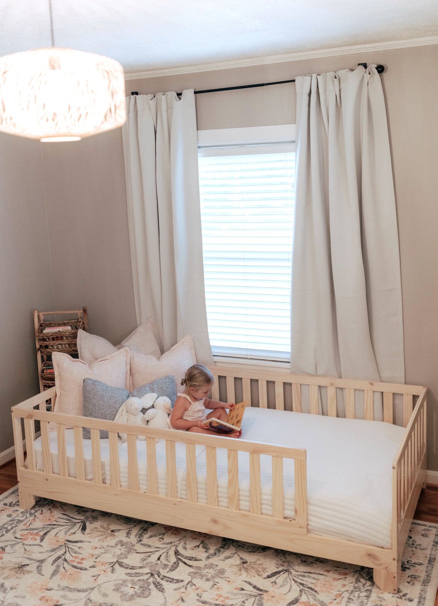 Luca Montessori Toddler Bed | Floor Bed with Rails