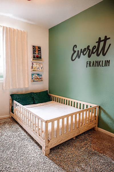 Luca Montessori Toddler Bed | Floor Bed with Rails