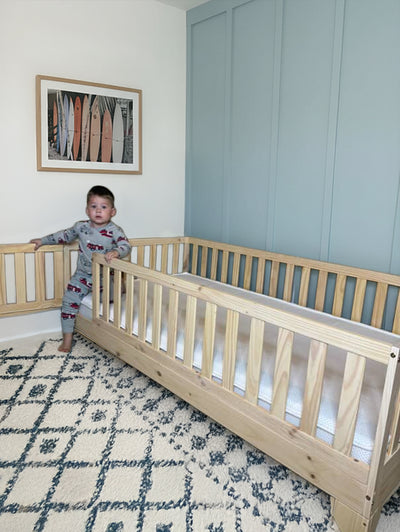 Luca Toddler Floor Bed with Gate | Custom Kids Furniture
