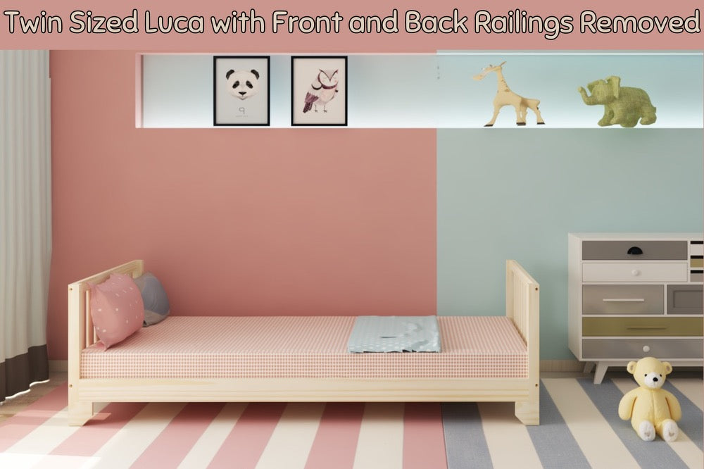 Luca Toddler Floor Bed with Rails | Custom Kids Furniture