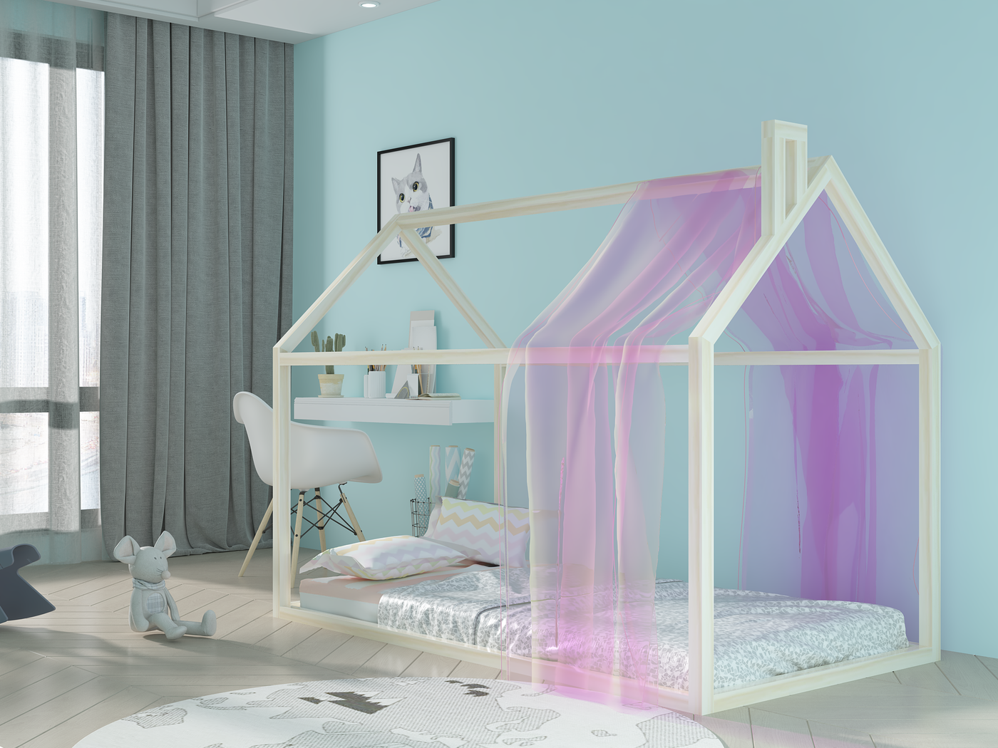Sophia Twin Montessori Bed with Chimney