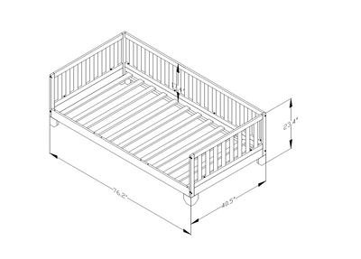 Luca Toddler Floor Bed with Rails | Custom Kids Furniture