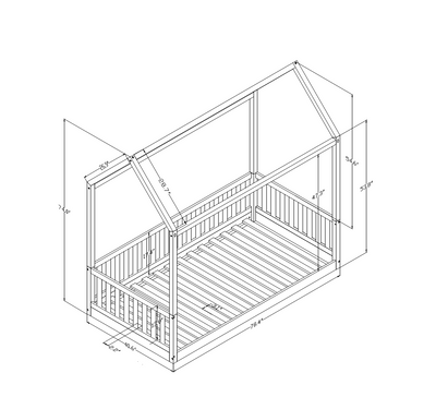 Bella Floor Twin Daybed Custom Kids Furniture