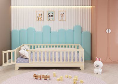 Luca Toddler Floor Bed with Gate | Custom Kids Furniture