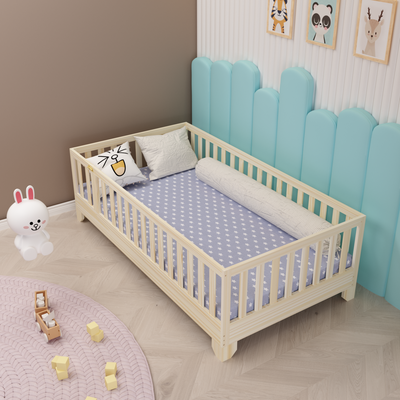 Luca Toddler Floor Bed with Gate | Custom Kids Furniture