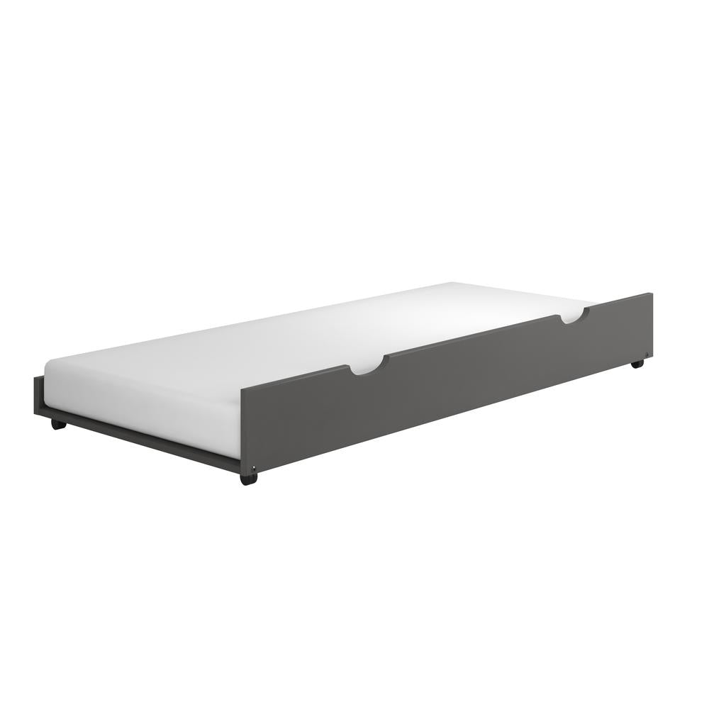 Jacob Gray Twin Trundle Bed for Kids