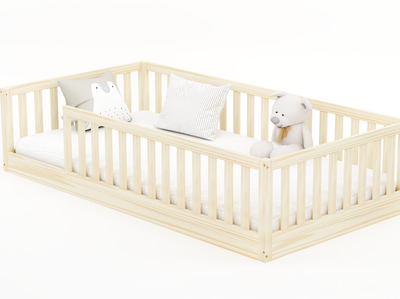 Georgina Montessori Floor Bed with Rails Custom Kids Furniture