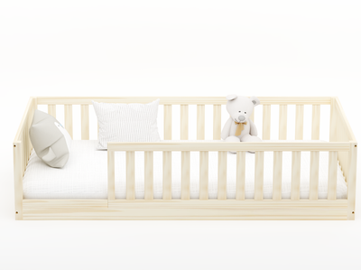 Georgina Montessori Floor Bed with Rails Custom Kids Furniture