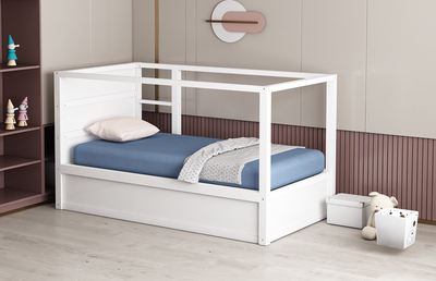 Ivy Twin Loft Bed | Converts to Canopy Bed | Designed for Years of Use: Toddler to Teen Custom Kids Furniture