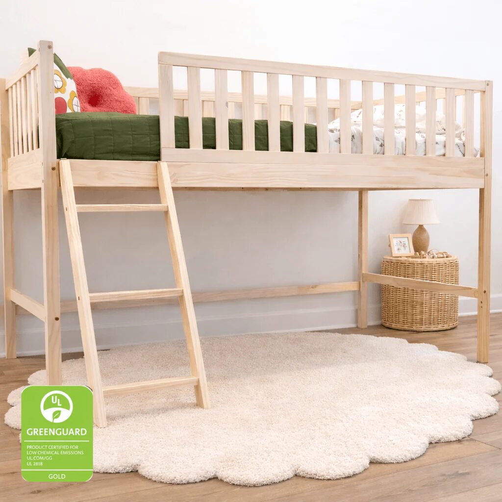 Luca Montessori Floor Bed Natural Conversion Low Loft Bed Kit Custom Kids Furniture