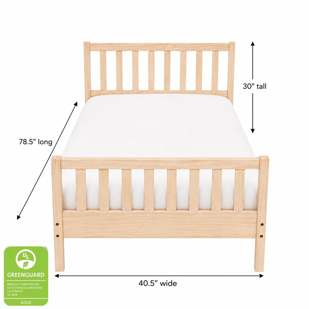Dimensions of the twin size regular height Luca Bed for toddlers